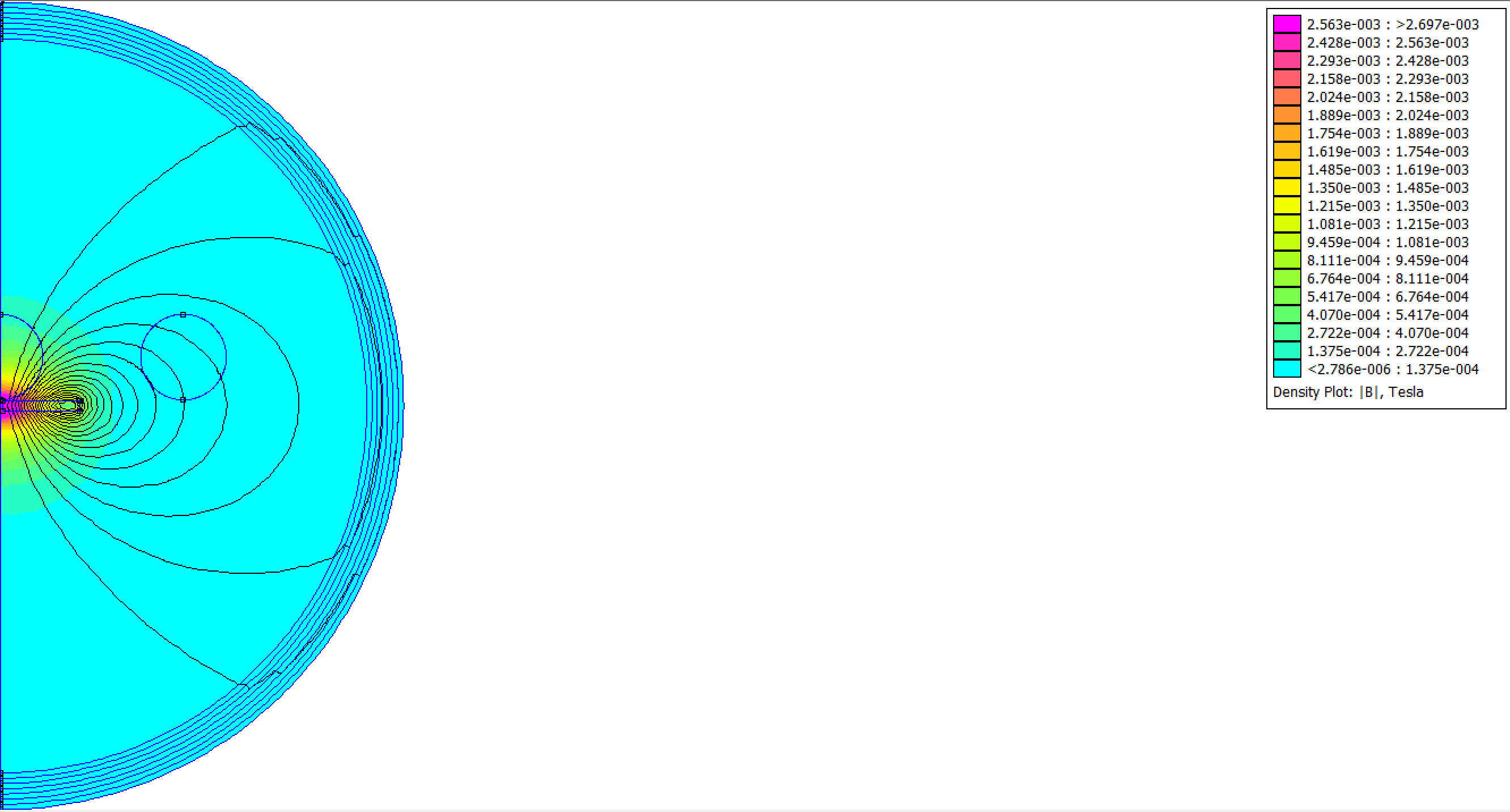 FEM model two pcb coil